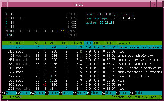 NetBSD htop